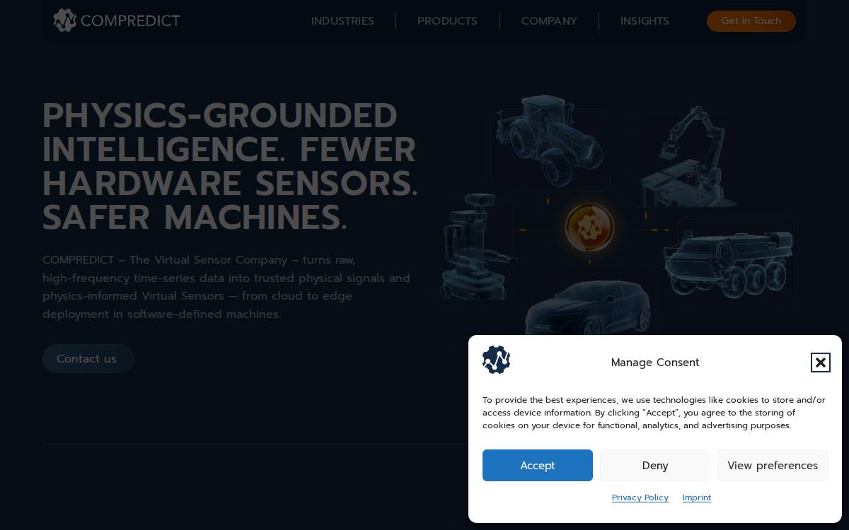 Compredict website preview