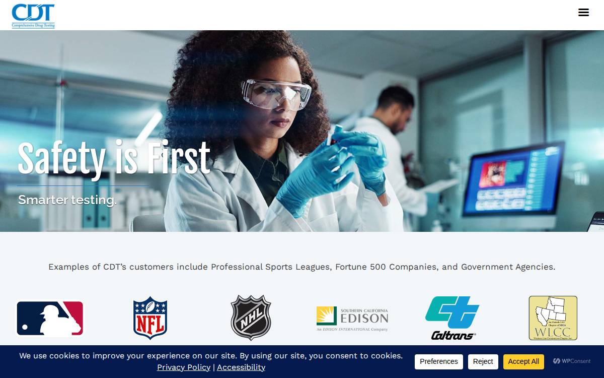 Comprehensivedrugtesting website preview