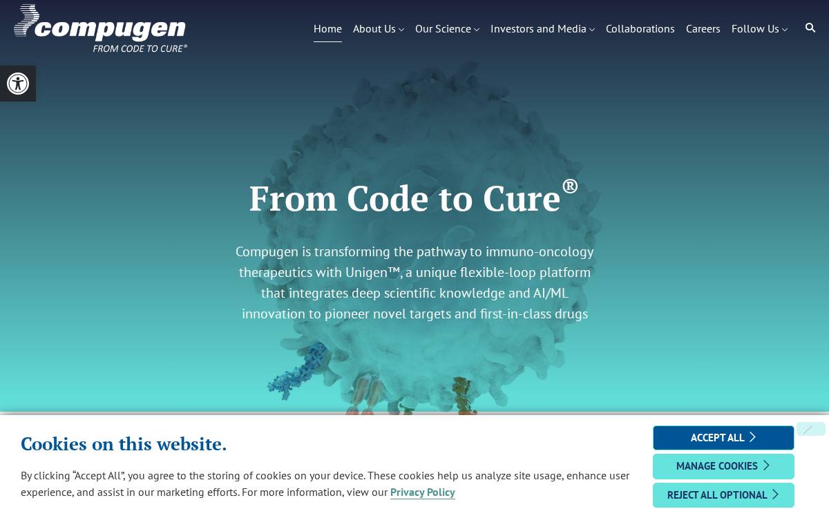 Compugen website preview
