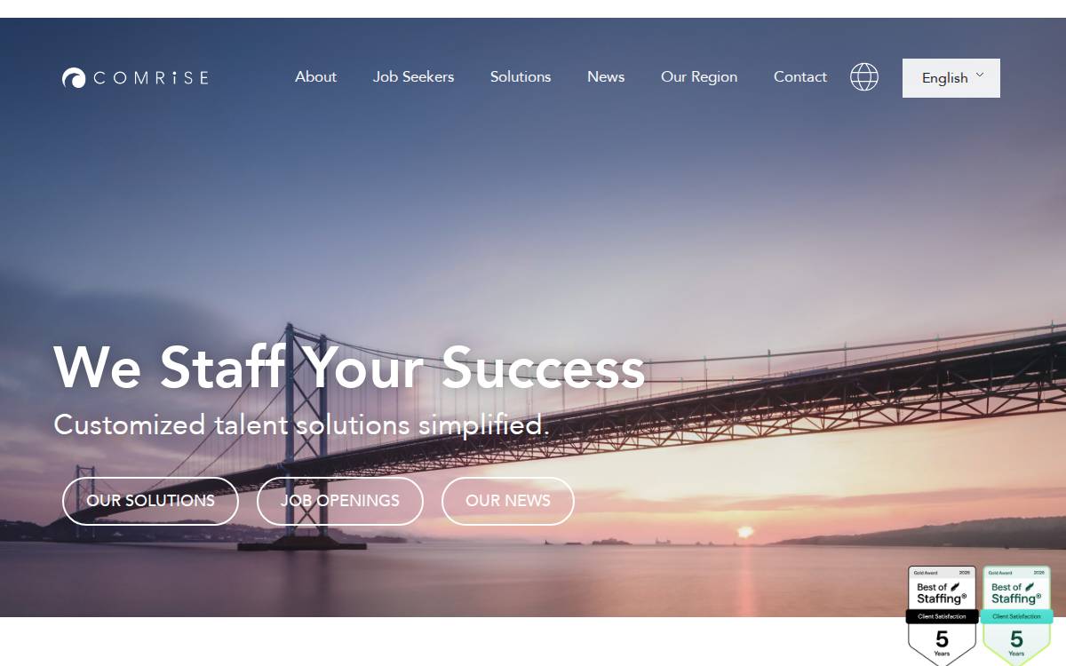 Comrise website preview