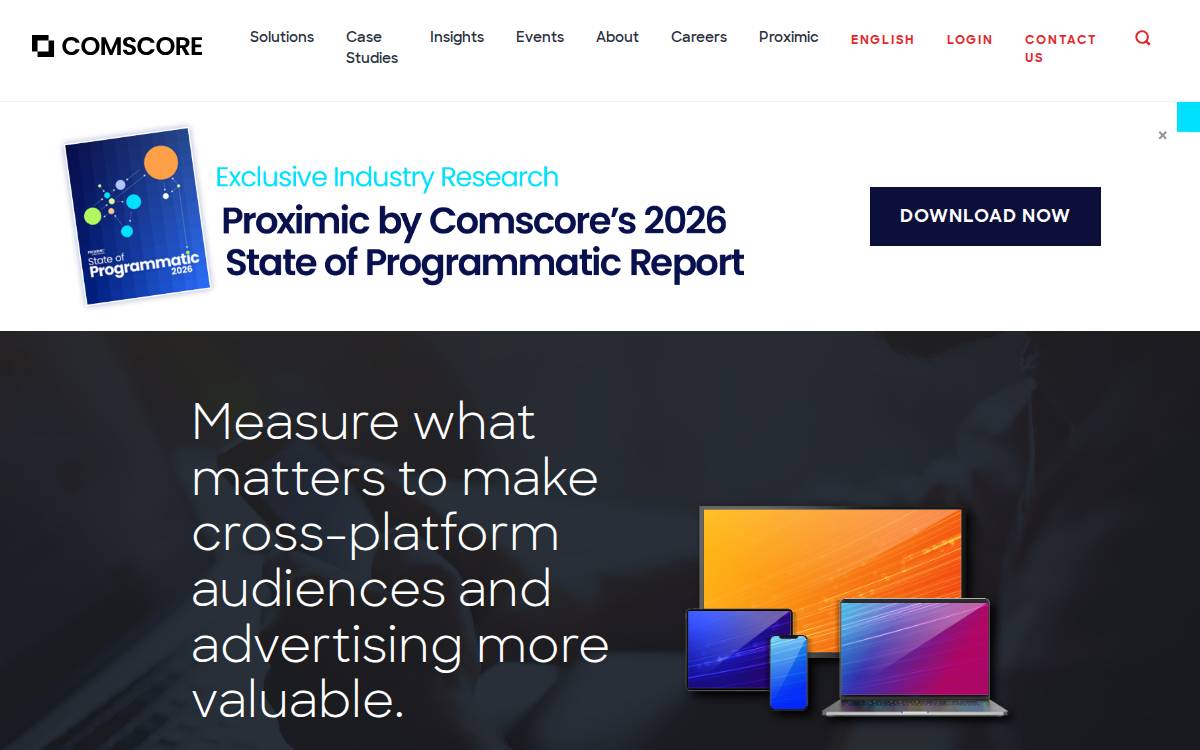 Comscore website preview