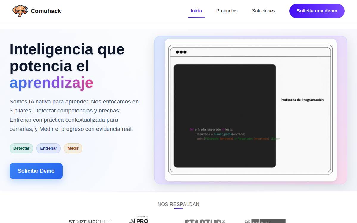 comuhack website preview