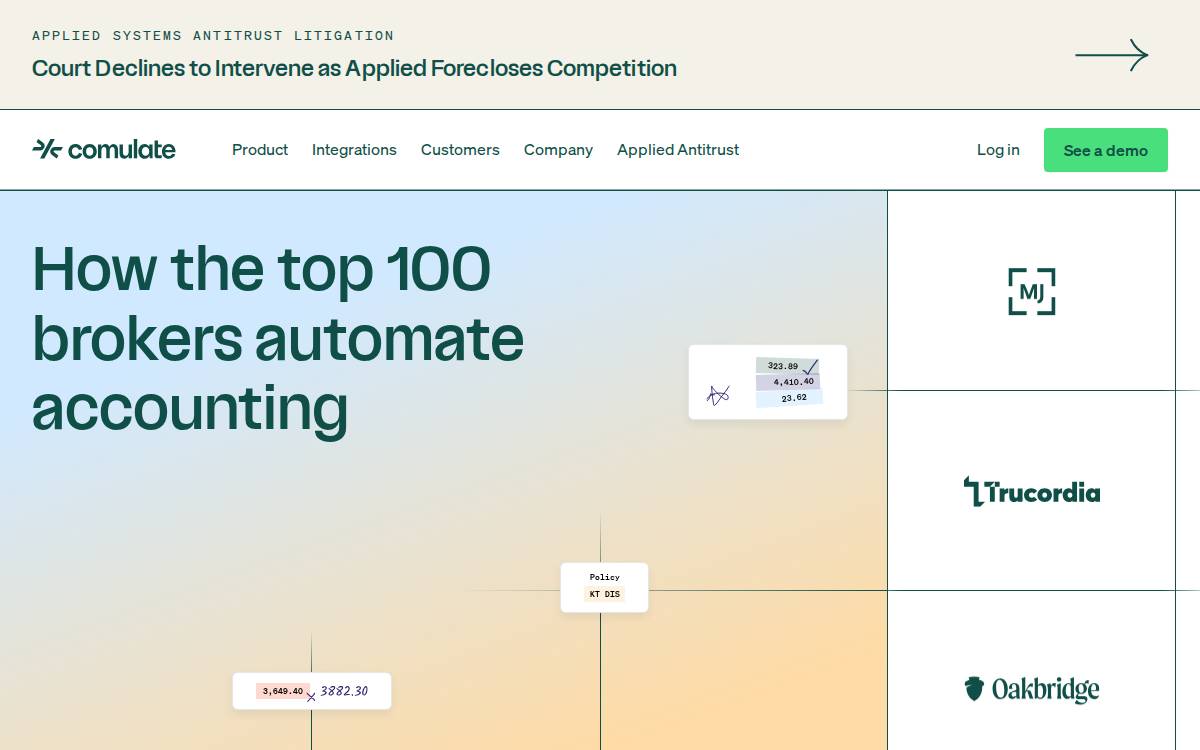 Comulate website preview