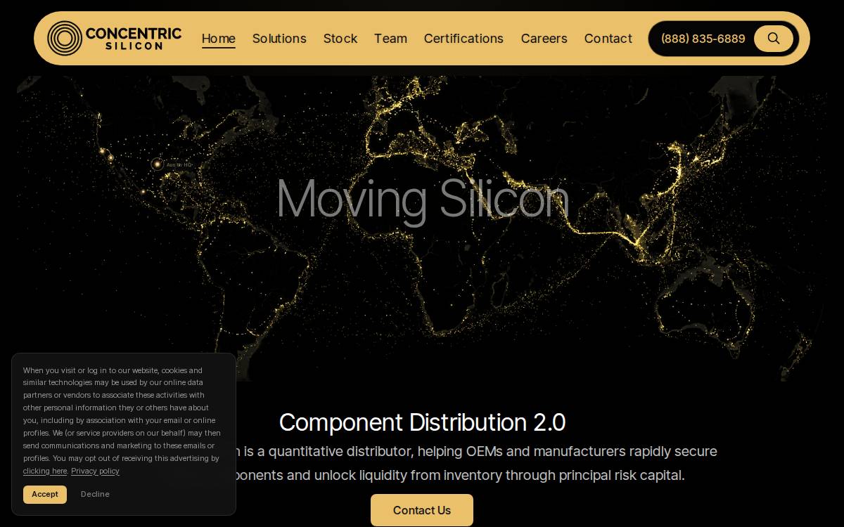 Concentric website preview