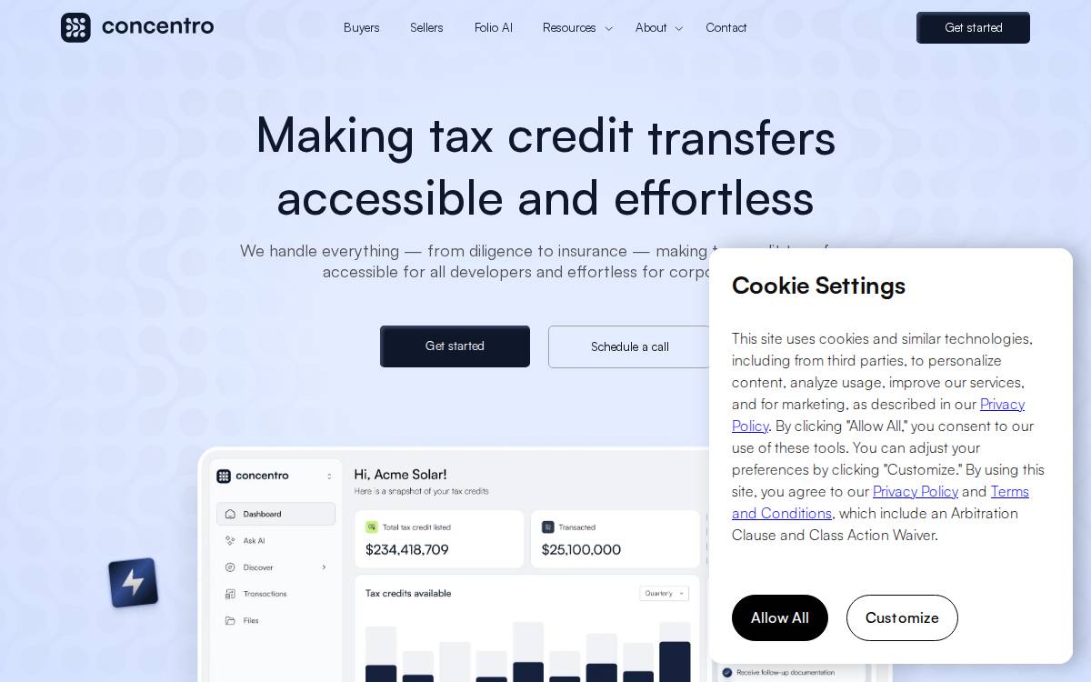 Concentro Inc. website preview