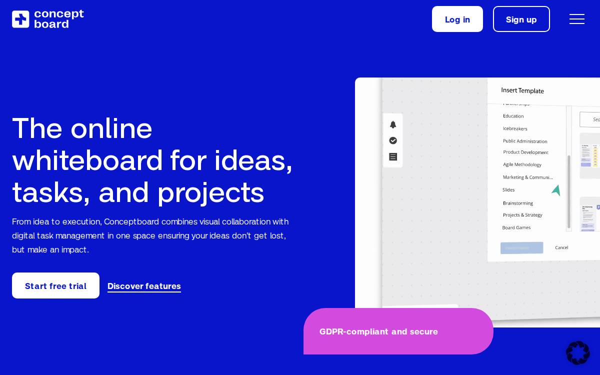 Conceptboard website preview