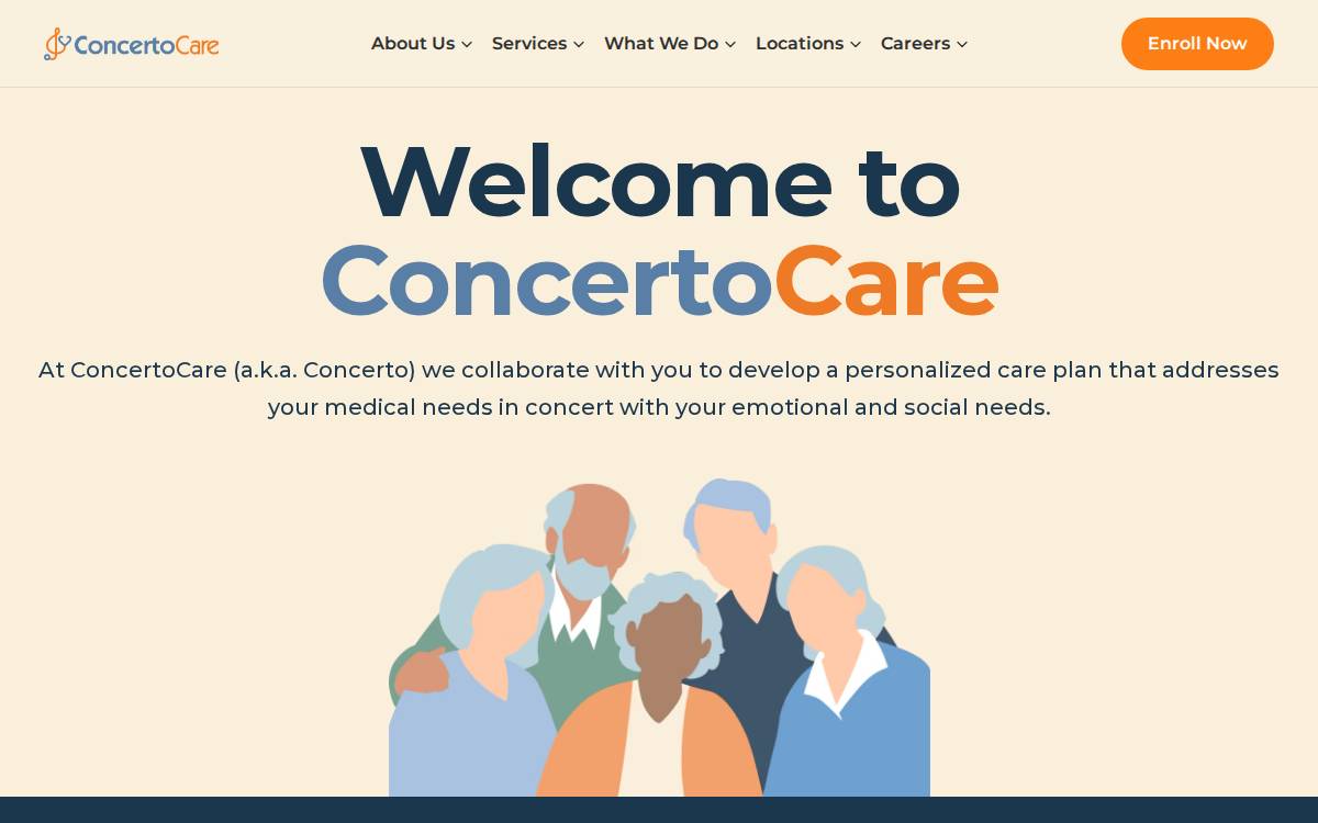 ConcertoCare website preview