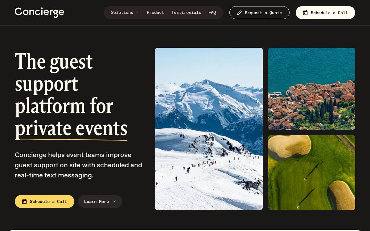 Concierge website preview