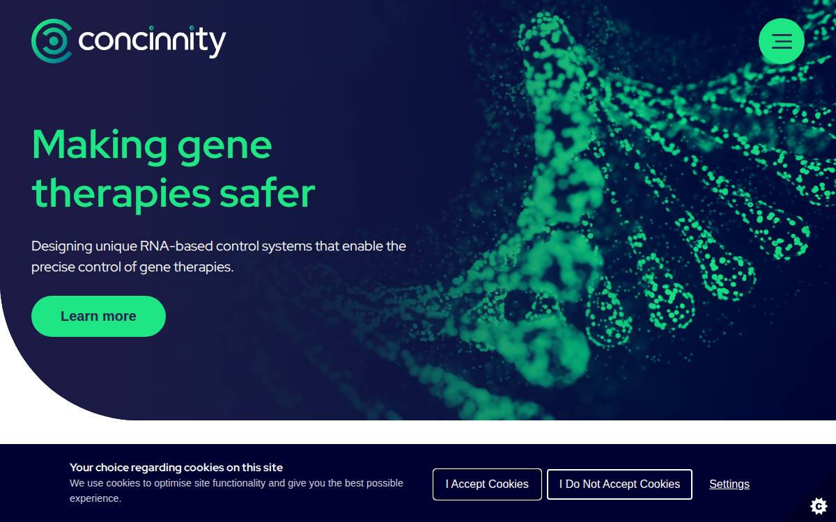Concinnitygenetics website preview