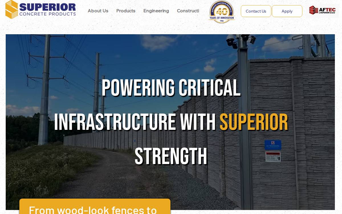 Concretefence website preview