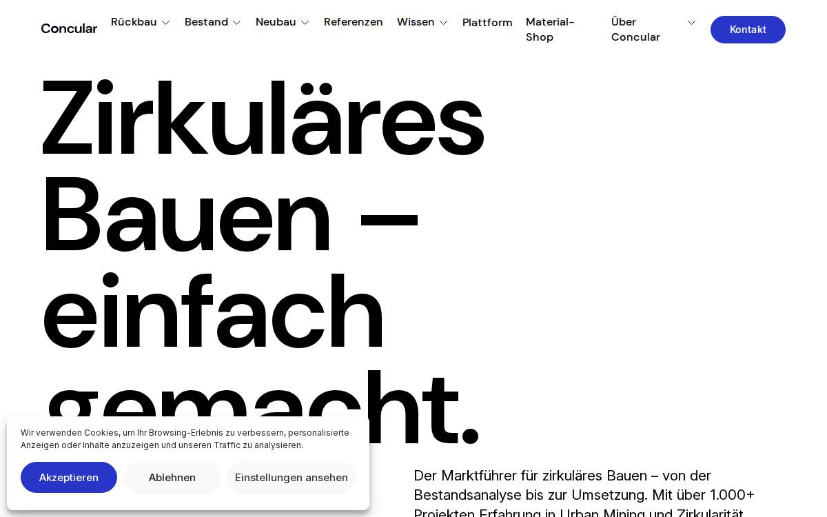 Concular website preview
