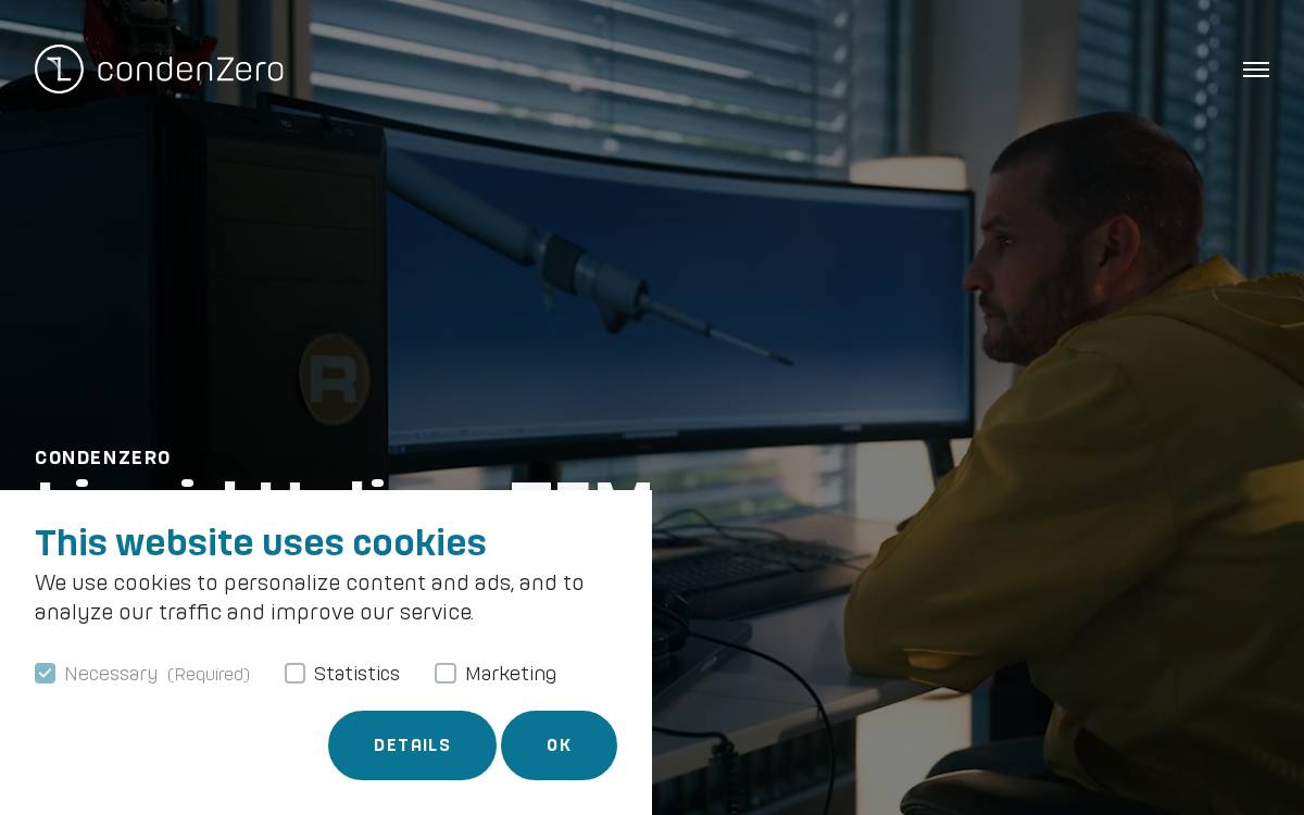Condenzero website preview