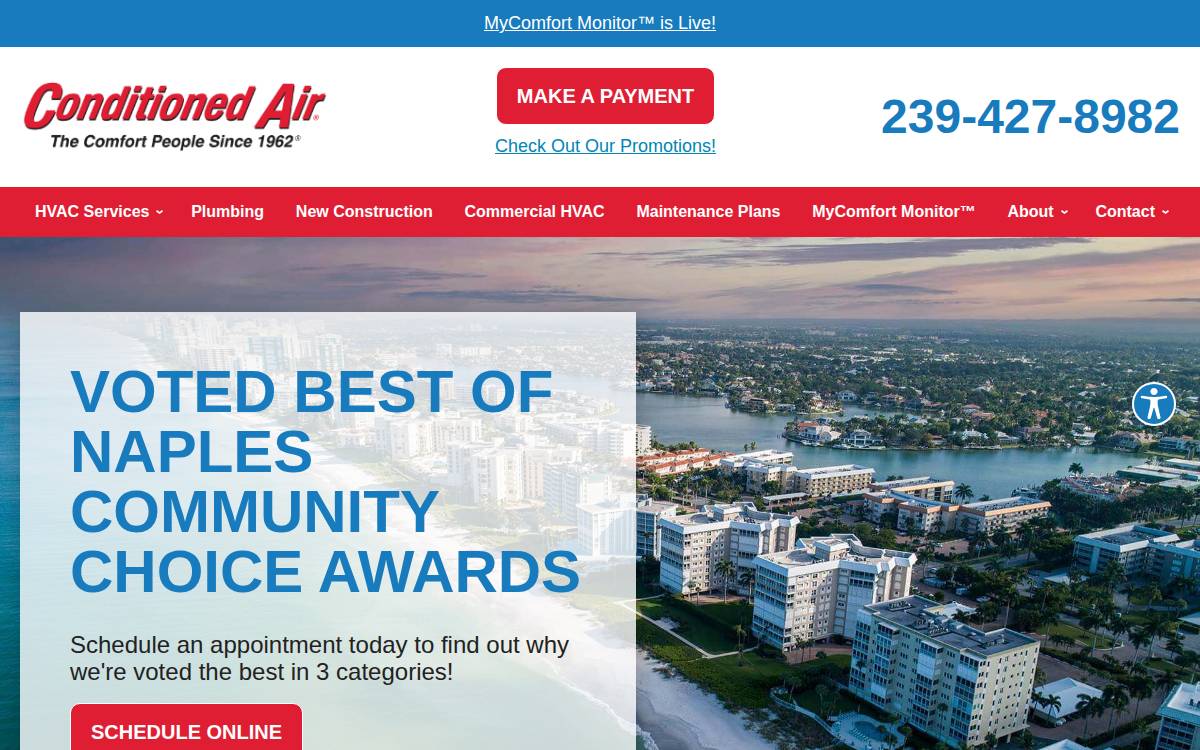 Conditionedair website preview