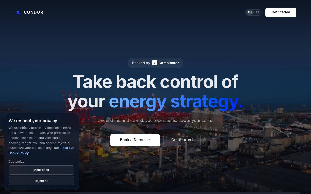 Condor Energy website preview