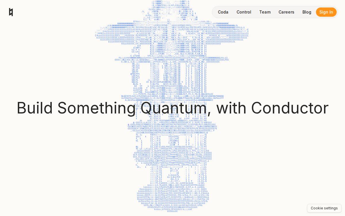 Conductor Quantum website preview