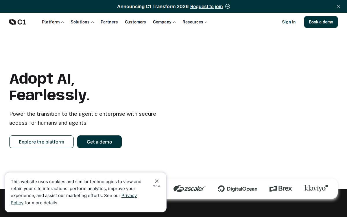 ConductorOne website preview