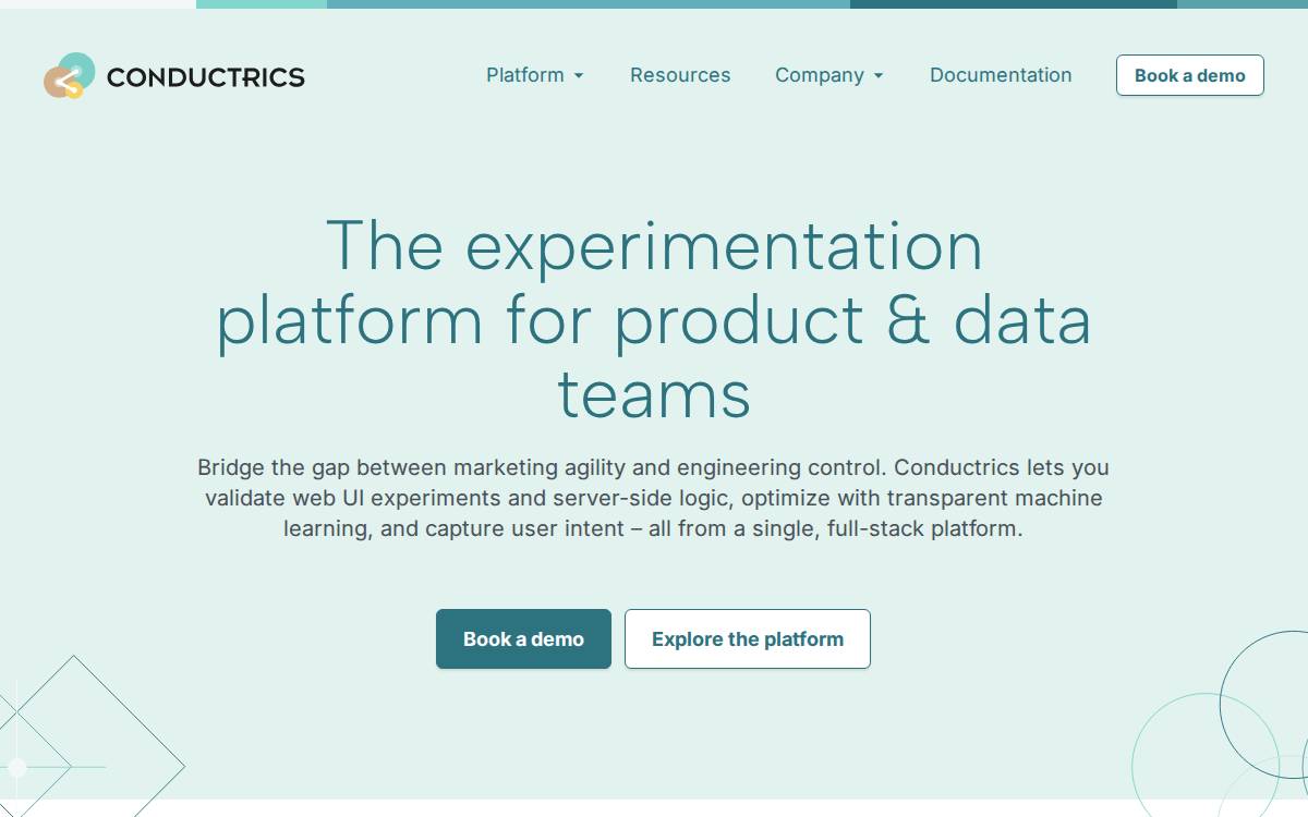 Conductrics website preview