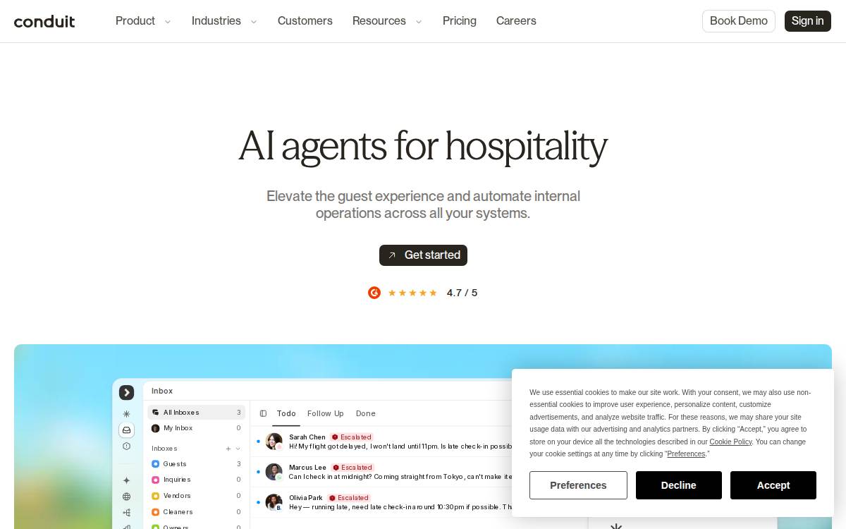 Conduit website preview