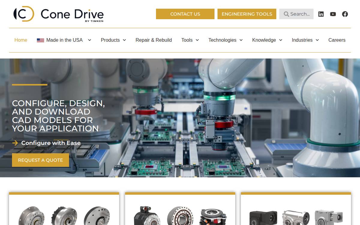 Cone Drive website preview