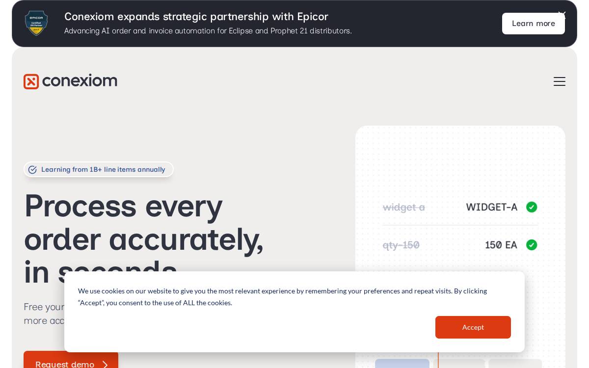 Conexiom website preview