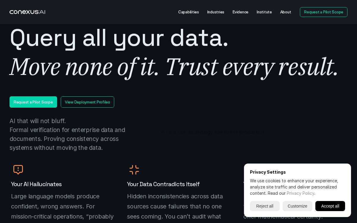 Conexus website preview
