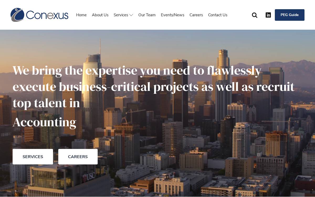 Conexusrecruiting website preview