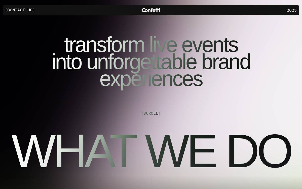 Confetti website preview
