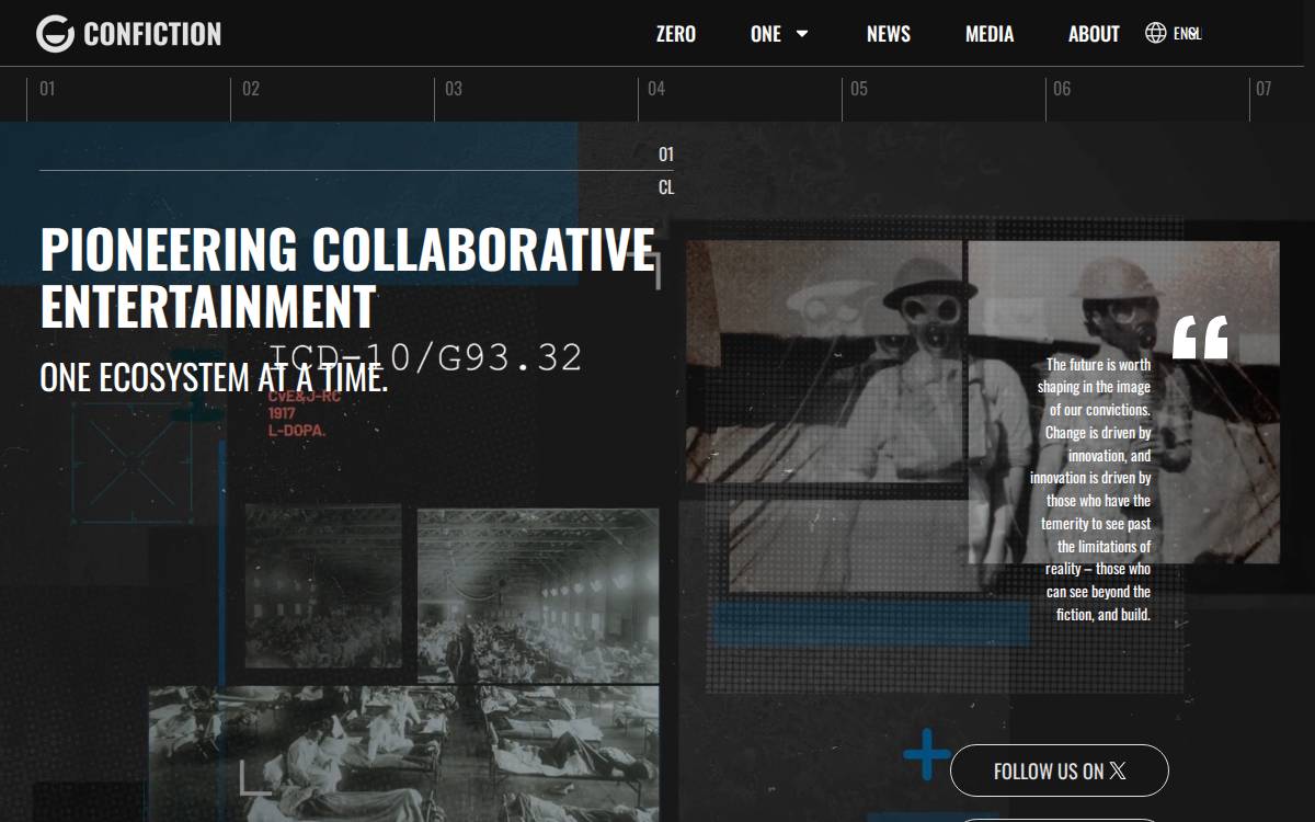 Confiction website preview