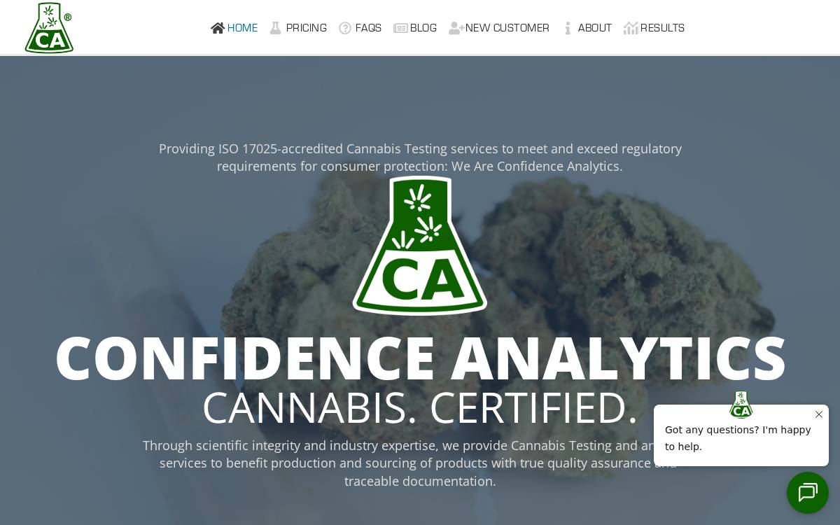 Confidence Analytics website preview