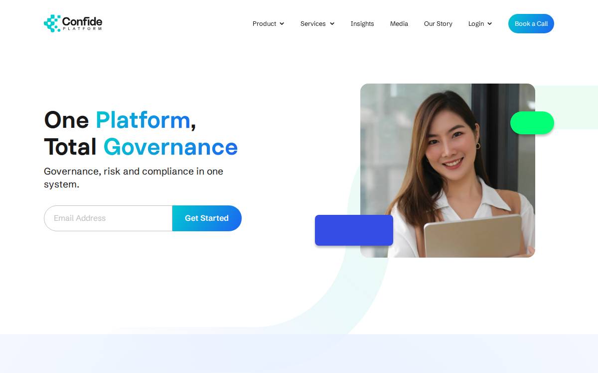 Confideplatform website preview