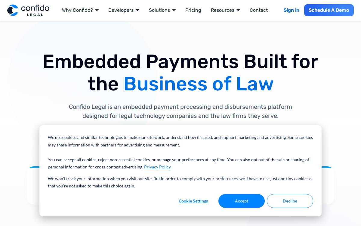 Confidolegal website preview