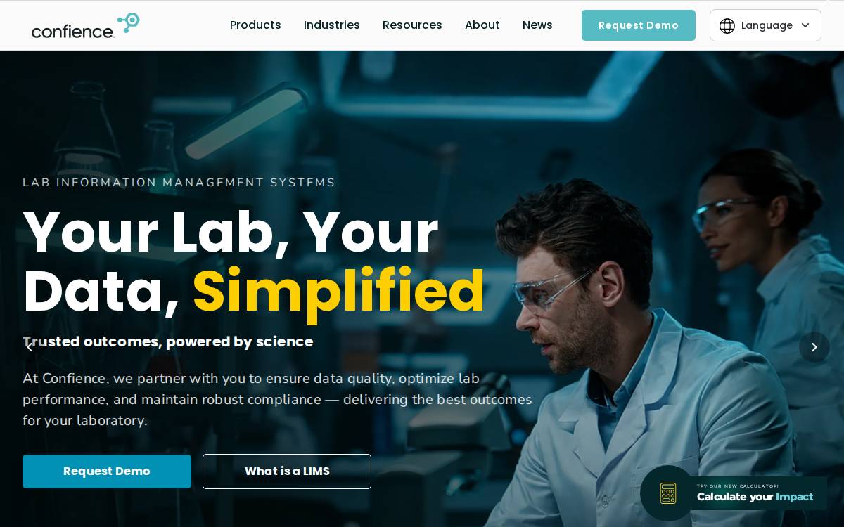 Confience website preview