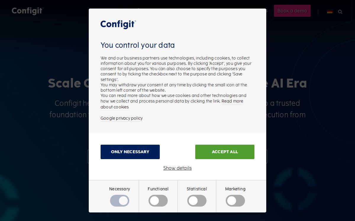 Configit website preview