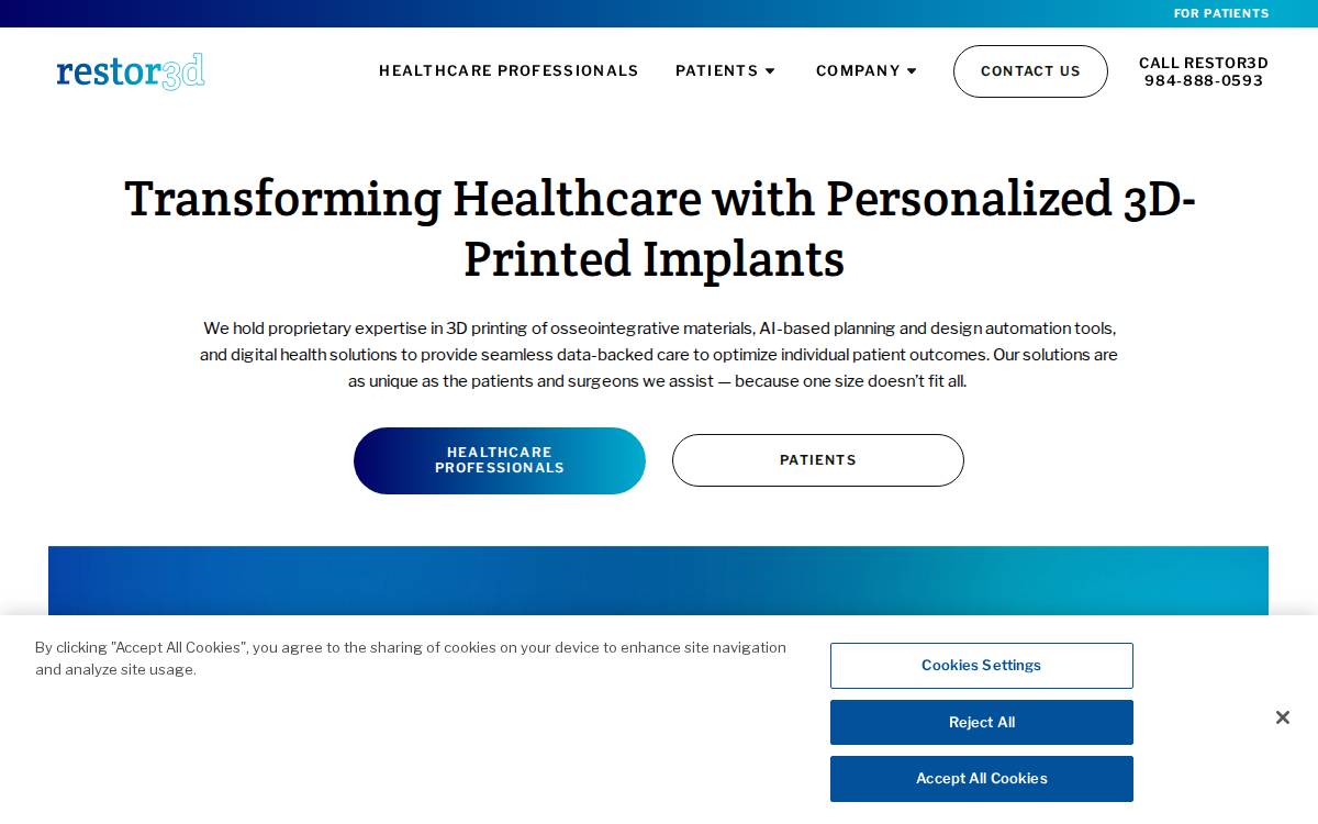 ConforMIS website preview