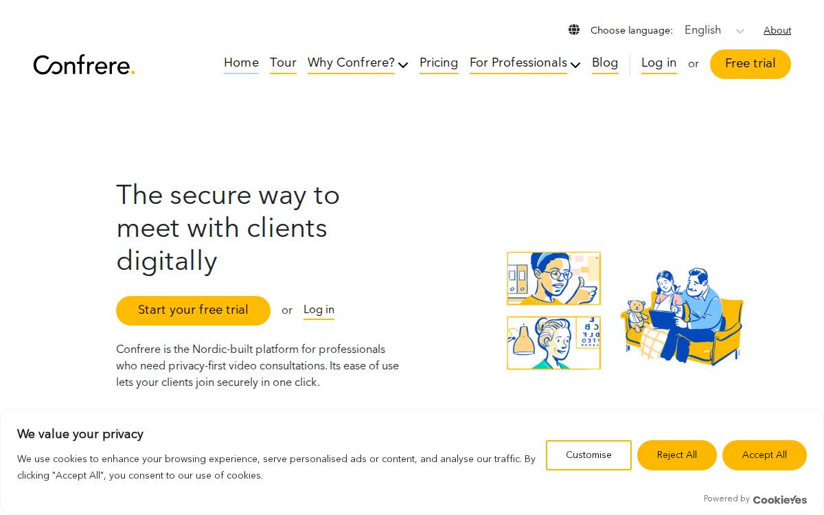 Confrere website preview