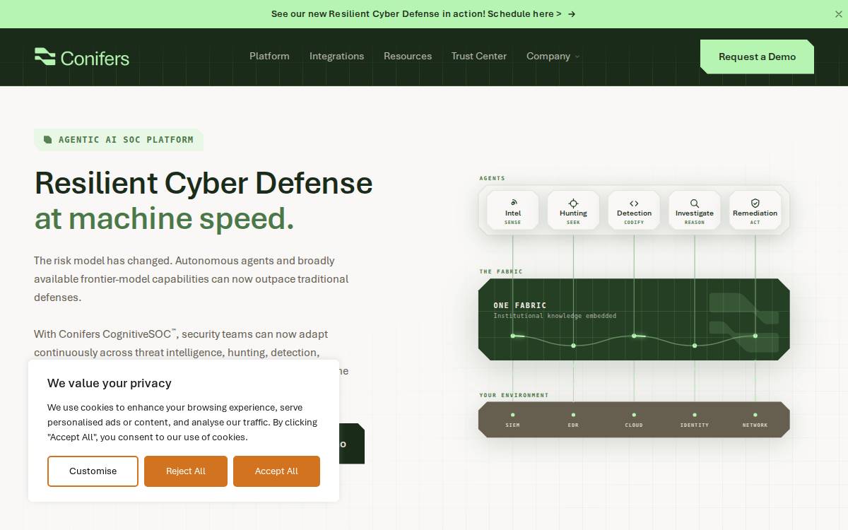 Conifers website preview