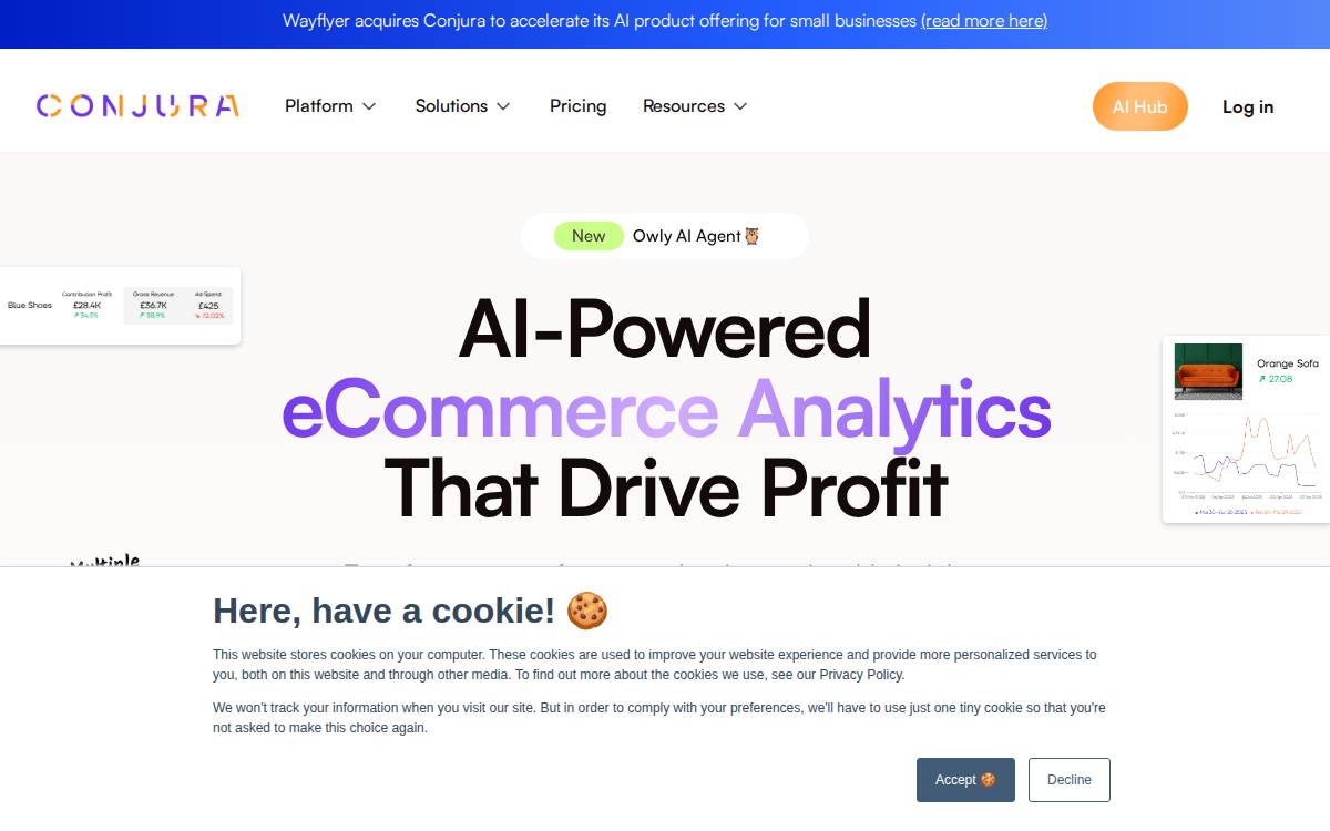 Conjura website preview