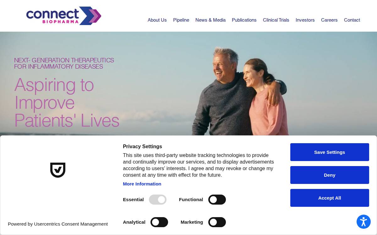 Connect Biopharma website preview