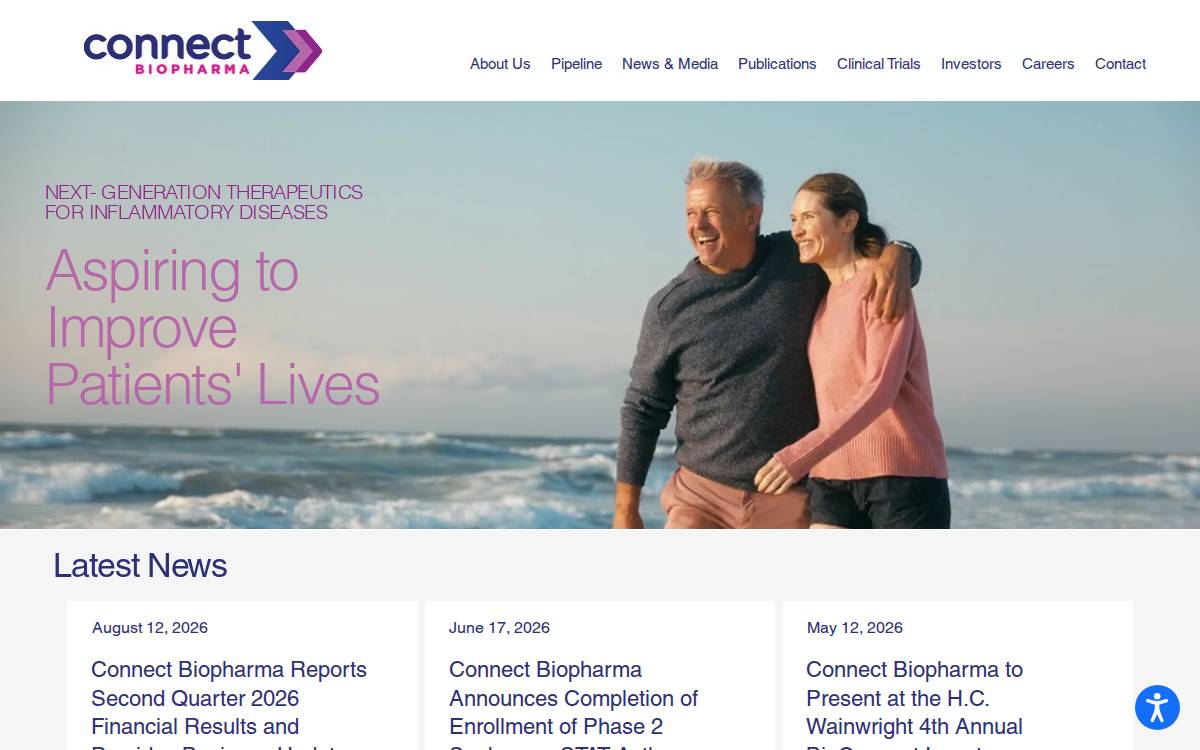 Connectbiopharm website preview