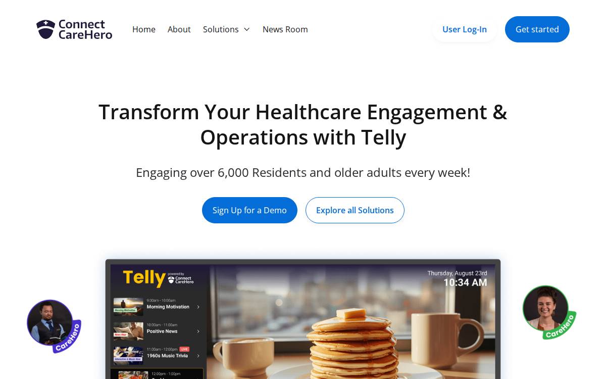ConnectCareHero website preview