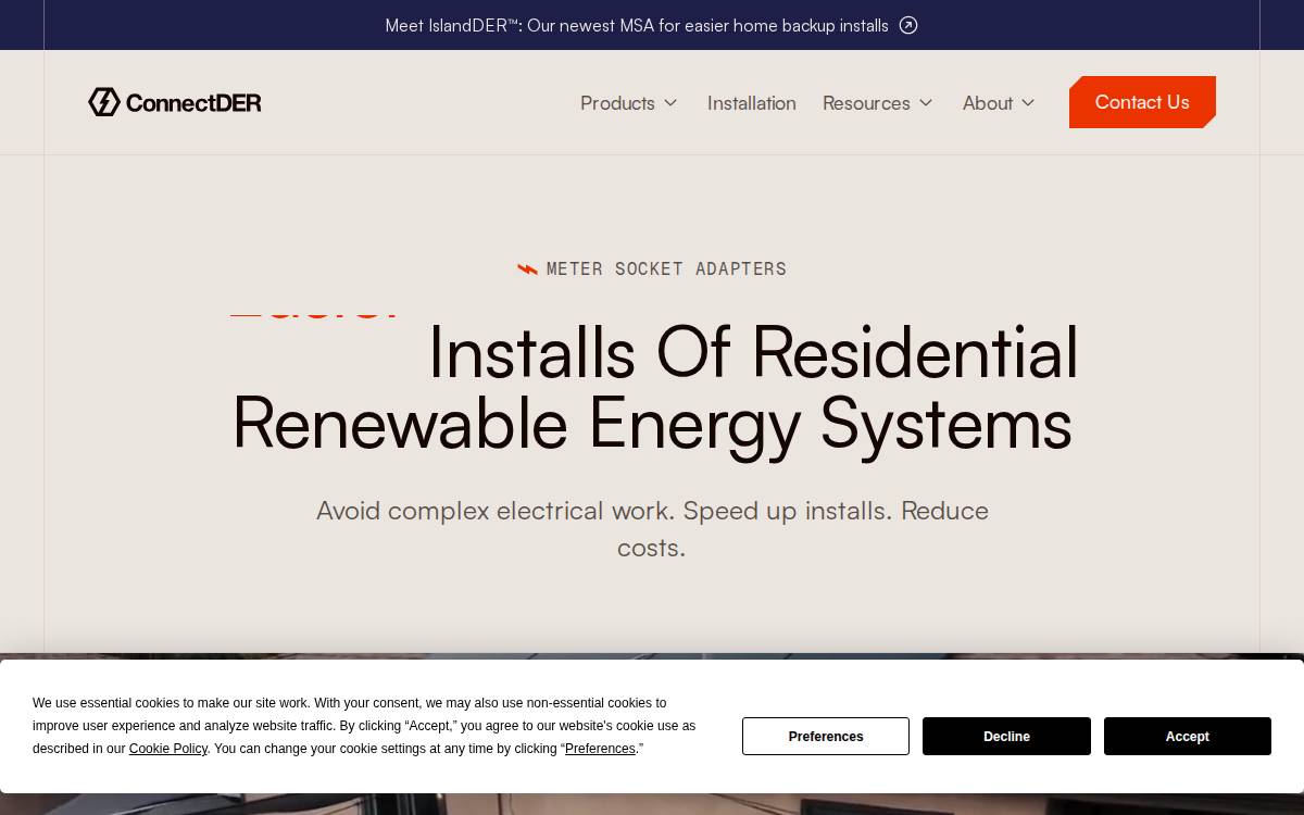 ConnectDER website preview