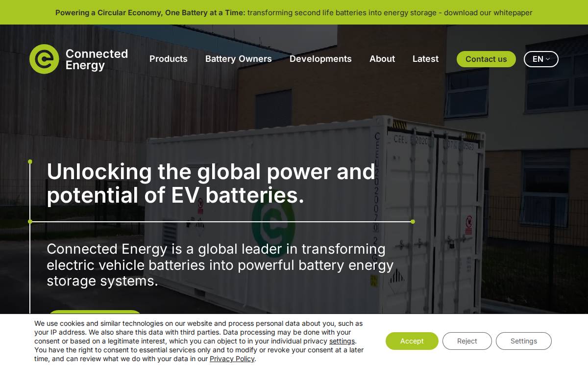Connected Energy website preview