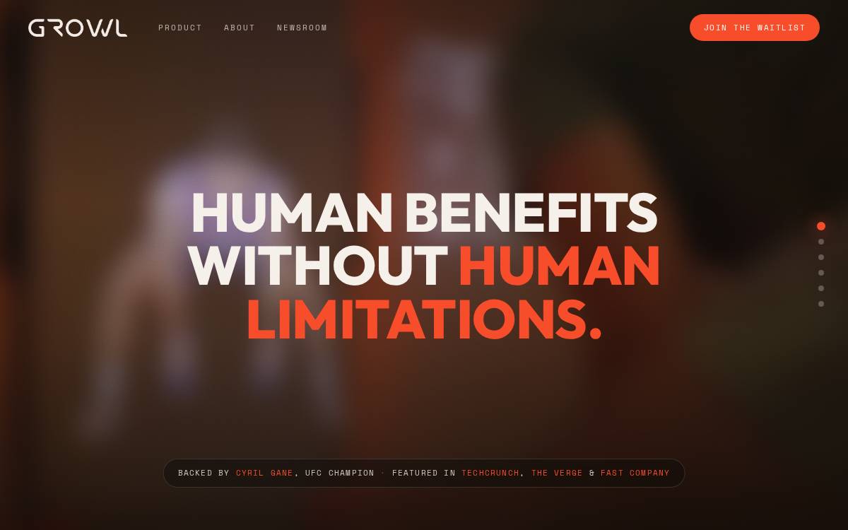 Connected fitness website preview