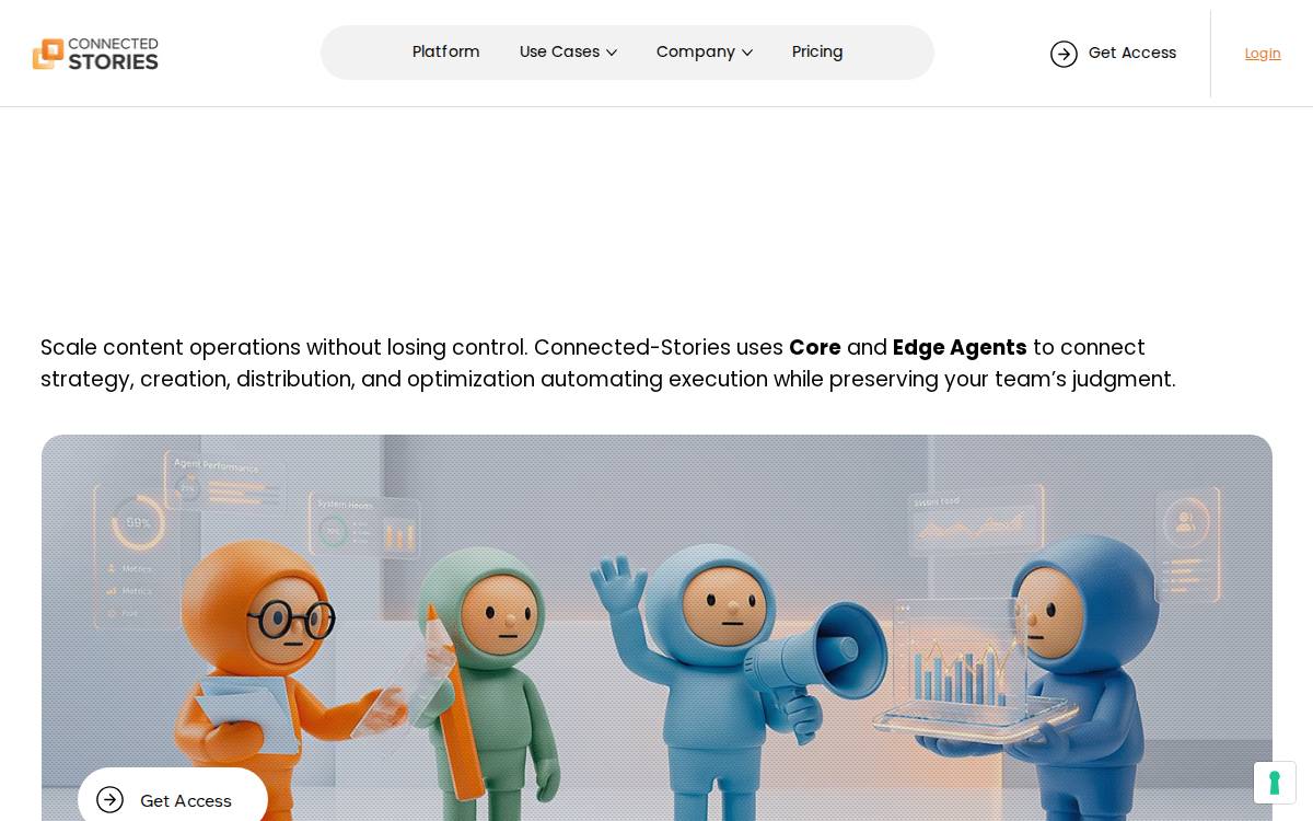 Connected Stories website preview