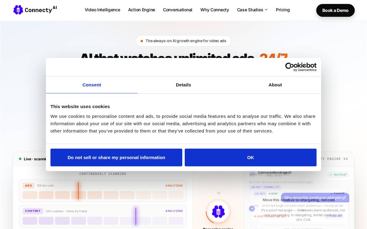 Connecty AI website preview