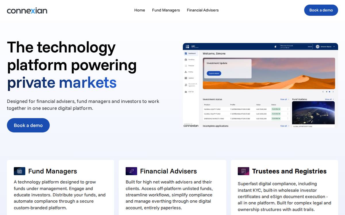 Connexian website preview