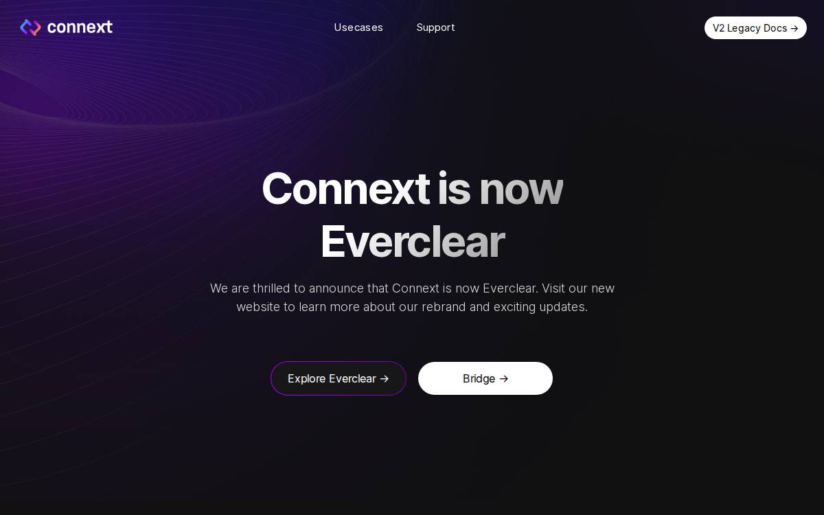Connext/Everclear website preview