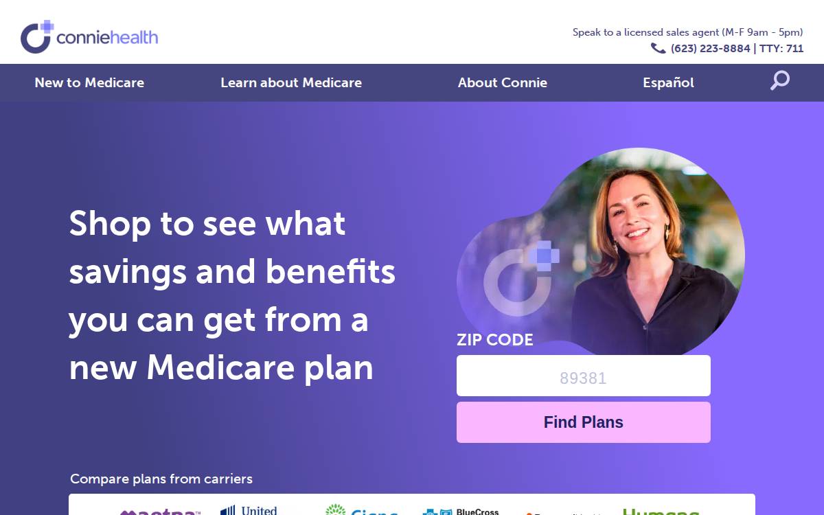 Connie Health website preview