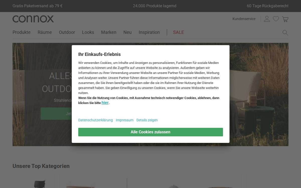 Connox website preview