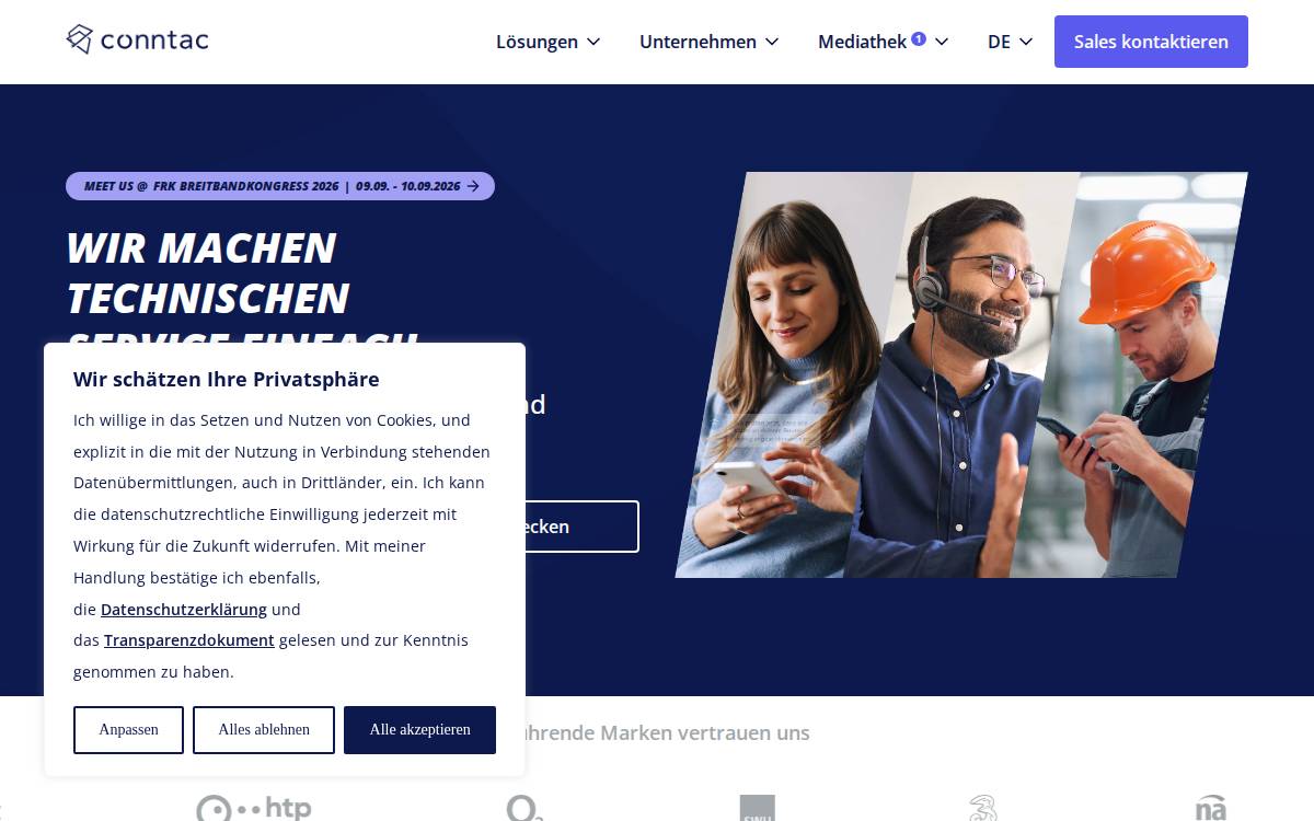 Conntac website preview